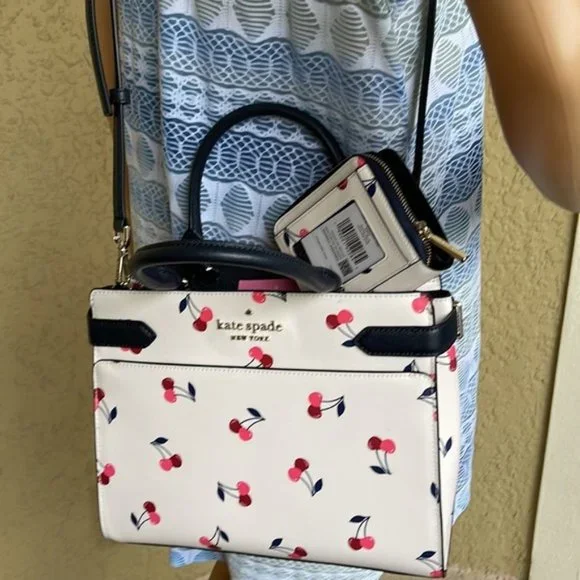 Kate Spade Staci Medium Satchel & Kate Spade Small Zip Around Bifold Wallet - Picture 16 of 16